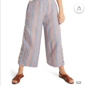 Madewell side button Huston pull on crop pants size XS